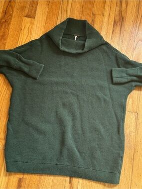 Free People Olive Green Cowl Neck Sweater